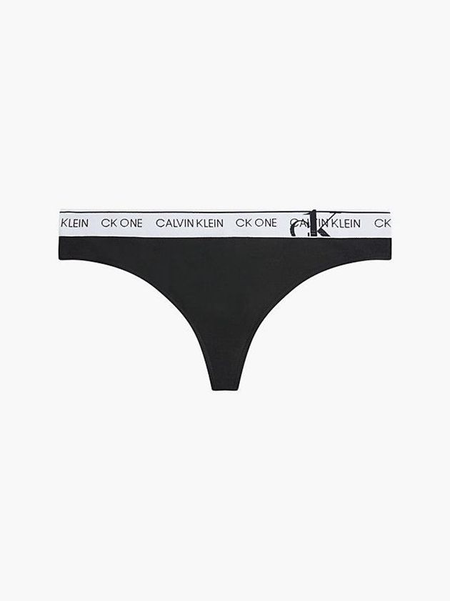 Calvin Klein USA CK One Womens Thong Black 1403682-BP